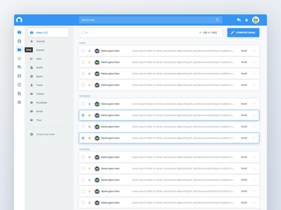 Dokymail design email mail ui user interface ux