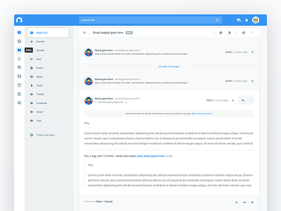 Dokymail - Thread design email mail ui user interface ux