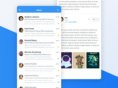 Doky - Email App app design email mail mobile ui user interface ux