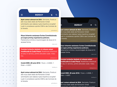 Biziday - unsolicited redesign app design mobile news redesign ui user interface ux