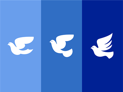 Dove Exploration concept dove flat icon logo vector