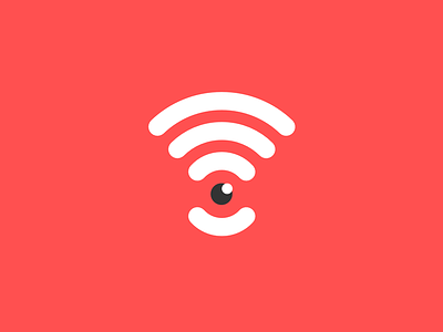 Wifi Eye flat icon logo wifi