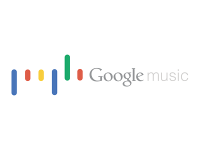 Google music logo redesign concept branding flat google icon logo redesign