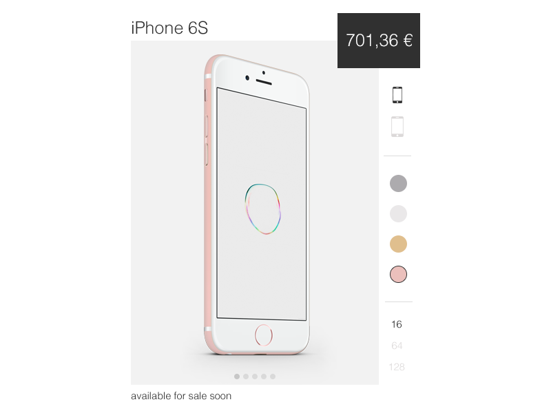 002 - Product Card apple iphone rose iphone 6s iphone 6 e-commerce iphone cart shop product add card