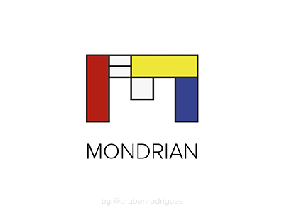 Mondrian Logo art branding colors designer identity logo mondrian painter personal personal logo