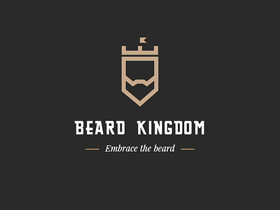 Beard Kingdom Logo beard castle king kingdom logo logotype