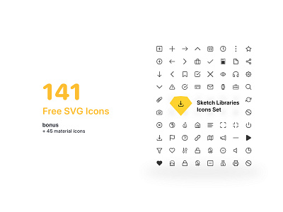 Download Svg Icons For Sketch Libraries By Maksym Potapenko On Dribbble