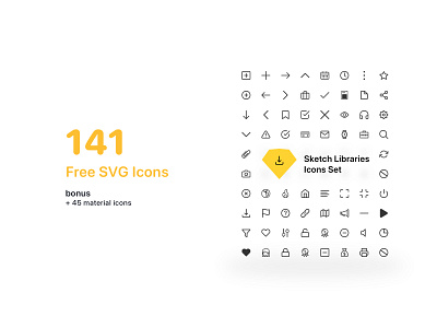 SVG icons for Sketch Libraries