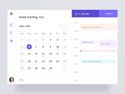 Calendar app interactions animation app calendar calendar app design interaction minimal schedule time ui ux web