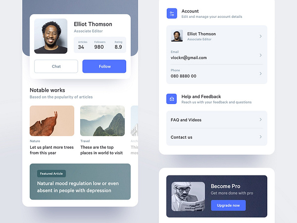 Profile UI designs, themes, templates and downloadable graphic elements ...