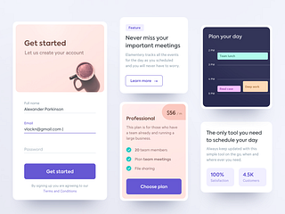 Landing Page Components by Vishnu Prasad on Dribbble