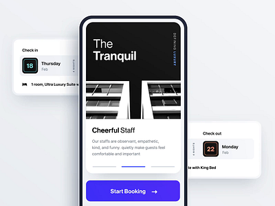Hotel Onboarding animation app booking hotel interaction minimal mobile onboarding ui ux