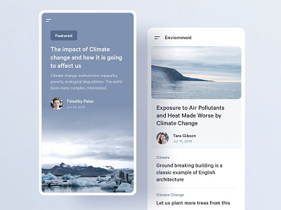 Featured Story app article minimal mobile news story ui ux