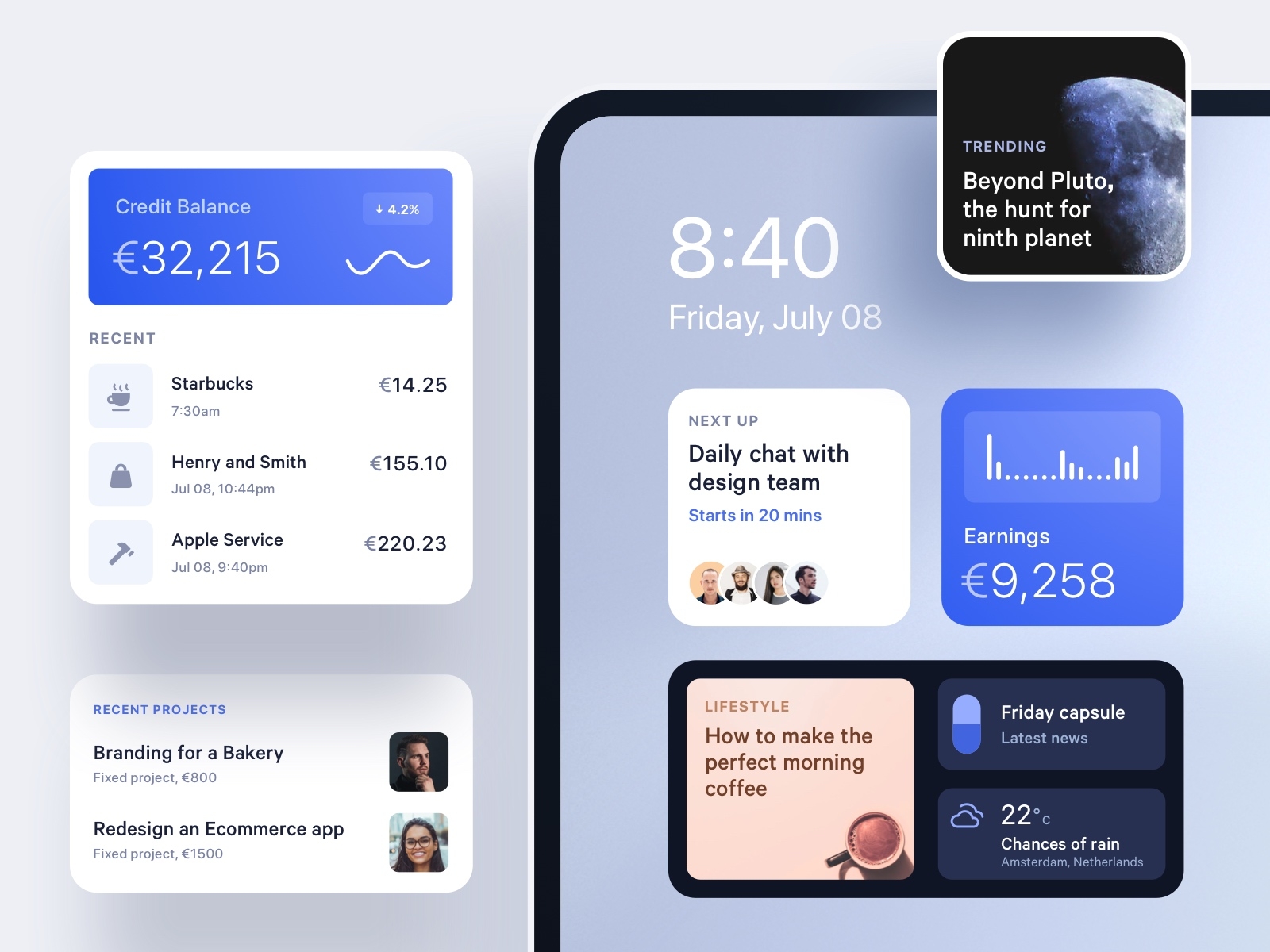 iOS 14 widgets by Vishnu Prasad on Dribbble