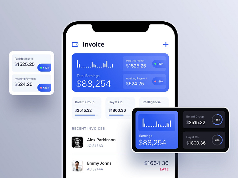 Invoice Page by Vishnu Prasad on Dribbble