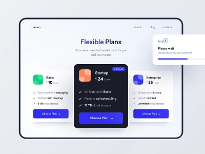 Subscription Plans app components fintech pricing subscription ui ux website