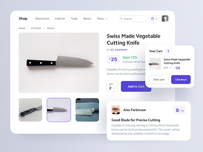 Product Page app compnents ecommerce minimal product ui ux web website