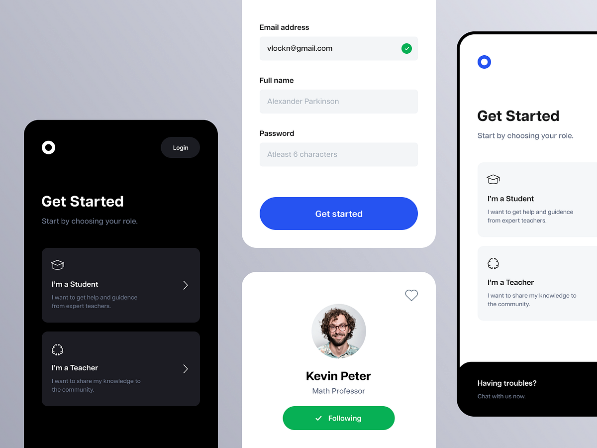 Get Started Screen by Vishnu Prasad on Dribbble
