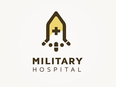 Military Hospital Concept logo abstract concept hospital logo medicals military