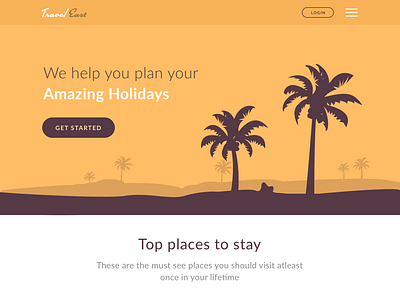 Landing Page (above the fold) - Day 003 challenge dailyui holidays landing landing page page places tourism travel