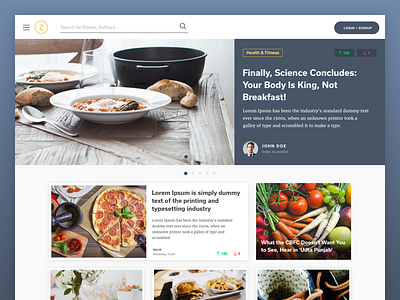 Food Blog Theme blog food news publisher story ui ux website