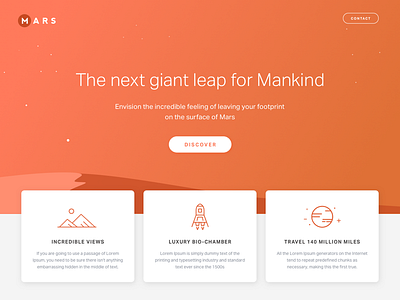 Mars Landing Page