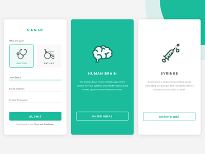 Medical App Moodboard animation app design doctor green medical minimal mobile patient typography ui ux vlockn