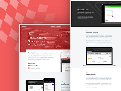 Racehero Case Study app applications design landing race react redesign ui ux web web development website