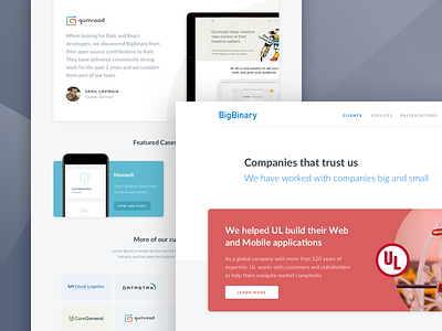 Our Clients Page app clients company customers design flat ruby typography ui ux vlockn web web development