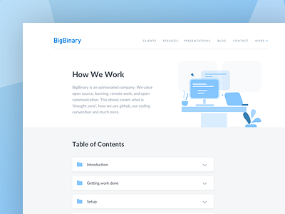How we work app bigbinary blog design flat ruby typography ui ux vlockn web web development work