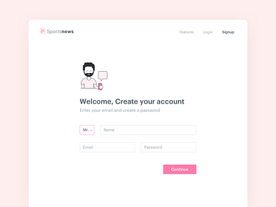 Signup Flow by Vishnu Prasad on Dribbble