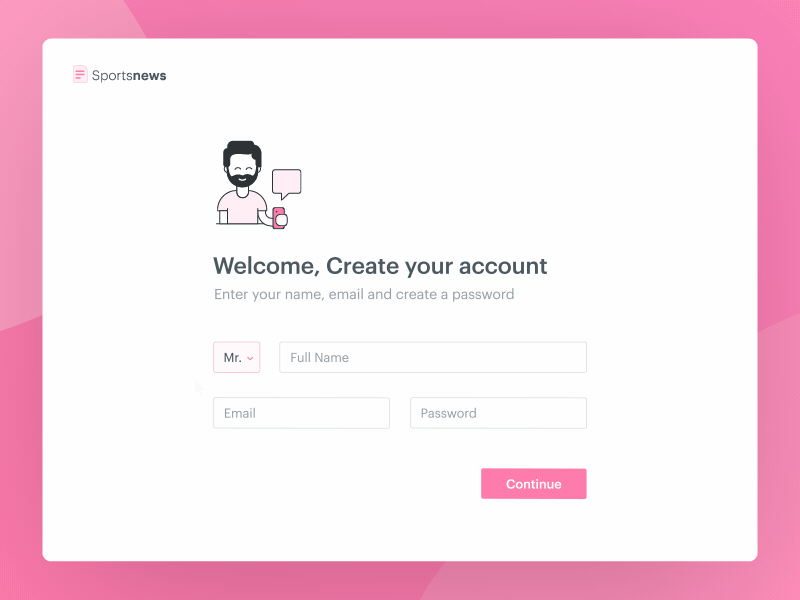 Signup Flow Interactions animation app branding dailyui design gif icon illustration interaction logo minimal motion signup typography ui ux vector vlockn web website