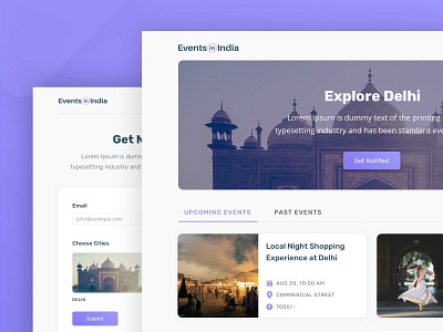 Events in India - Website designs