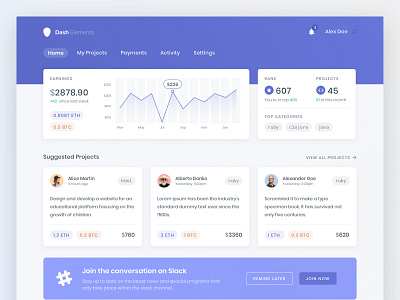 Dashboard UI for Sketch