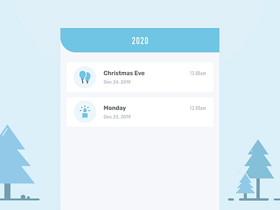 Merry Christmas Animation 2020 animation app archive christmas design happy new year holidays interaction merry christmas minimal mobile design new year new year 2019 new years eve notification ui ux winter xmas