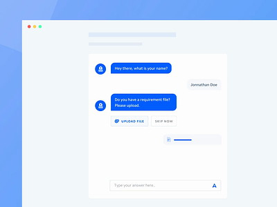 Chatbot experience for Clients aftereffects animation app assistance attach chat chatbot chatting clean clients design interactions interface meeting modern simple ui ux vlockn white