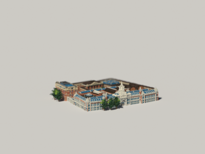 Public Building | V&A Museum 3d typography voxel