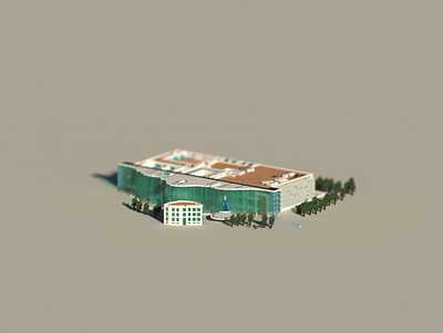 Public Building | The National Art Center 3d architecture building design museum space voxel