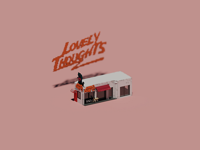Shopfront | Lovely Thoughts Cafe 有容乃大 3d architecture building design illustration shopfront space voxel