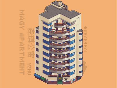 Pixel | Magy Apartment architecture aseprite building design illustration pixelart