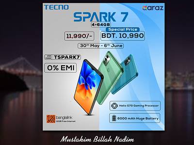 Product Design - Tecno Spark 7 ad advertisment branding design graphic design productdesign