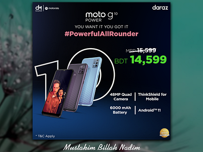 Product Design - Motorola Moto g10 Power ad advertisment branding design graphic design productdesign