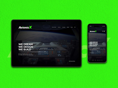 AvionicX - Landing Page Concept Design
