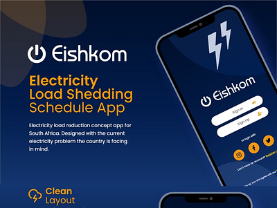 Electricity Load Shedding/Reduction Schedule App app design icon