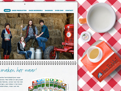 Shot Den Eelder Table calendar homepage lookandfeel milk tablecloth website