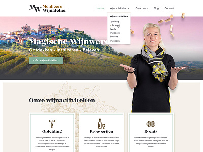 Design for wine courses website