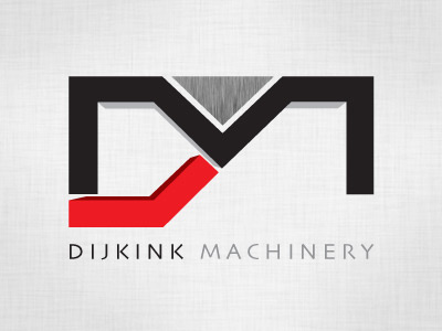 Logo Dijkink Machinery logo steel texture