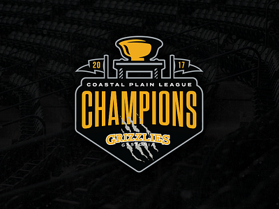 Gastonia Grizzlies - Coastal Plain League Champions Logo logo