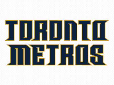 Toronto Metros Wordmark basketball fantasy lettering