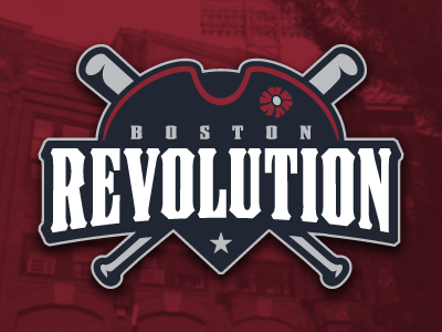 Boston Revolution v2 baseball boston fantasy baseball identity logo revolution sports